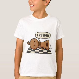 Jag avgår Rolig schackspelare T-shirt