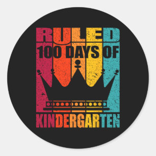 Jag avkunnade 100 dagar av Kindergarten - Krona Ku Runt Klistermärke