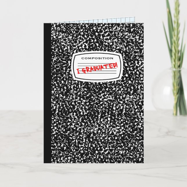 jag avlade examen sammansättningsboken meddelande (Framsida)