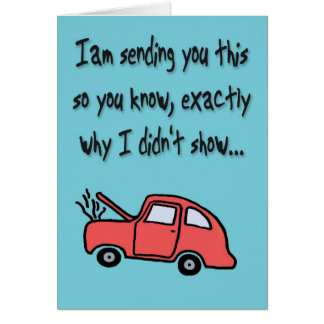 Jag avslutade hälsningskort