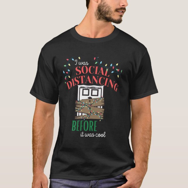 Jag Avstånd Social innan det var Coola 2020 C T Shirt (Framsida)