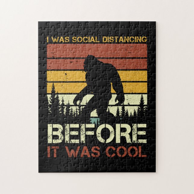 Jag Avstånd Social innan det var Coola roligt Pussel (Vertikal)