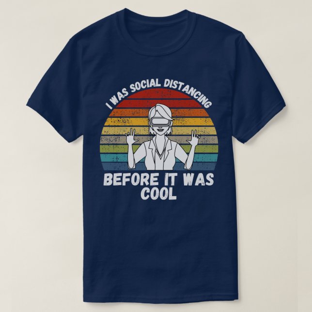 Jag Avstånd Social innan det var Coola T Shirt (Design framsida)