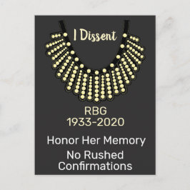 Jag avvisar RBG-bekräftelse utan dröjsmål Vykort