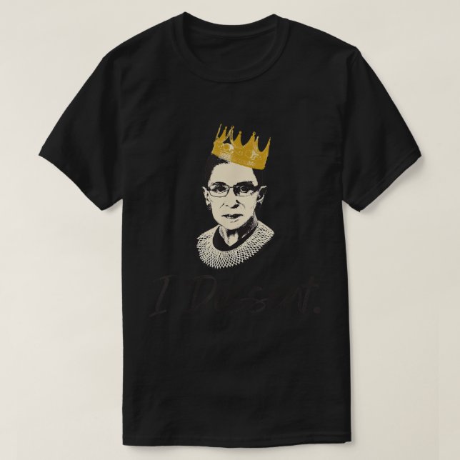 Jag avvisar RBG Ruth Bader Ginsburg Snöre Collar G T Shirt (Design framsida)