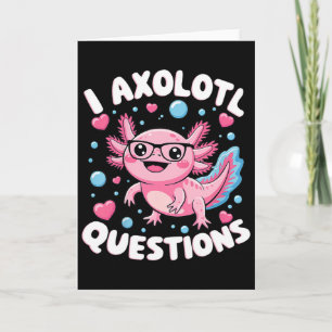 Jag Axolotl Frågar Shirt Kids Axolotl Jul Kort