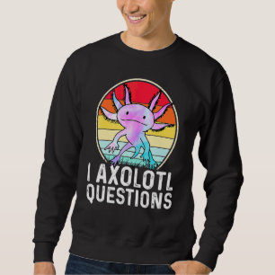 Jag Axolotl Frågor  Amfibie Salamander Lång Ärmad Tröja