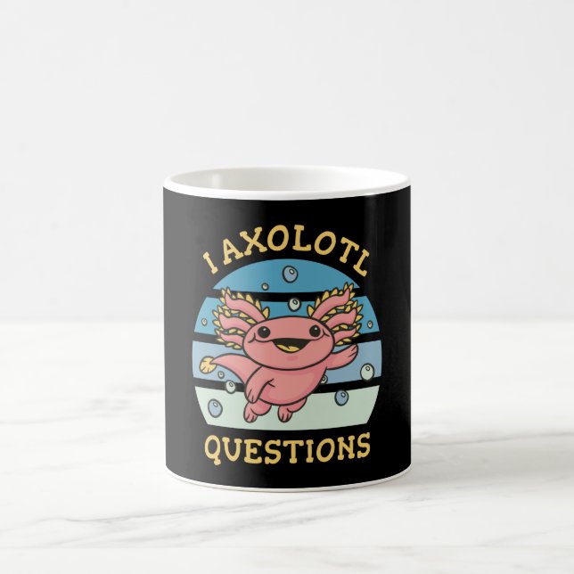 Jag axolotl frågor kaffemugg (Center)