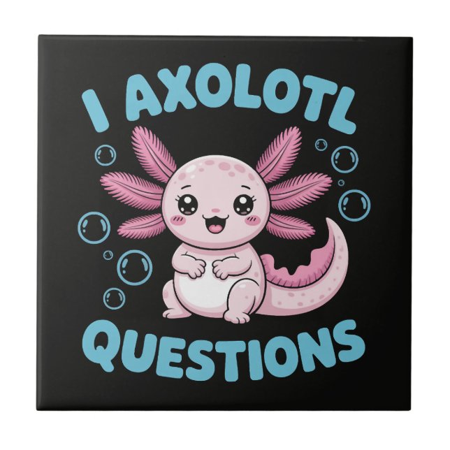 Jag Axolotl Frågor Kakelplatta (Framsidan)