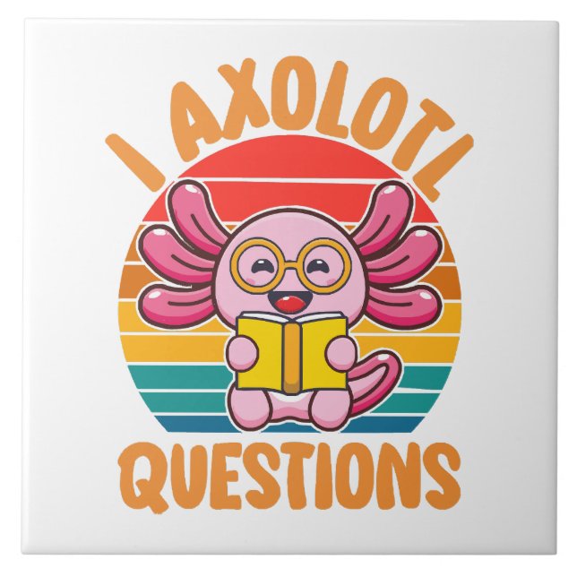 Jag Axolotl Frågor Kakelplatta (Framsidan)