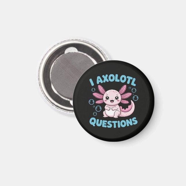 Jag Axolotl Frågor Magnet (Front/Back)