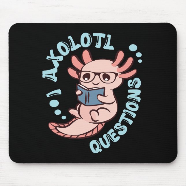 Jag Axolotl Frågor Musmatta (Framsidan)