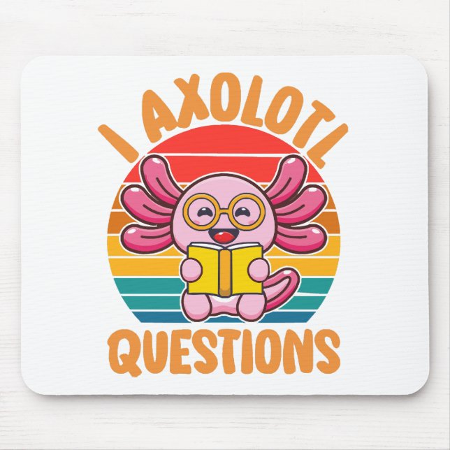 Jag Axolotl Frågor Musmatta (Framsidan)