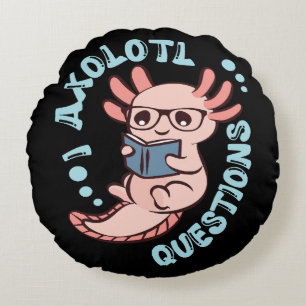 Jag Axolotl Frågor Rund Kudde