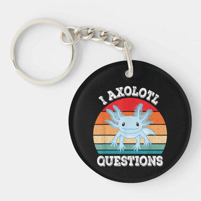 Jag Axolotl Frågor Söt Retro Rolig Axolotl (Framsidan)