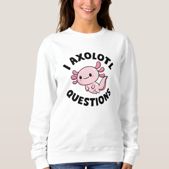 Jag Axolotl Frågor T Shirt (Framsida)