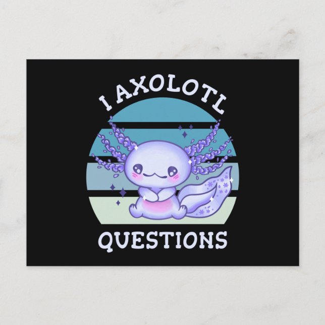 Jag axolotl frågor vykort (Framsida)