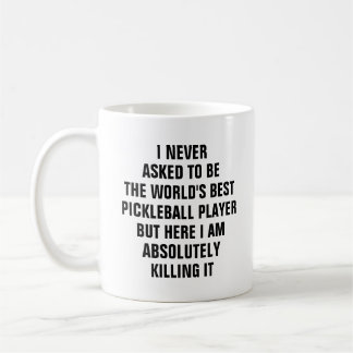 Jag bad aldrig att bli världens bästa pickleball p kaffemugg