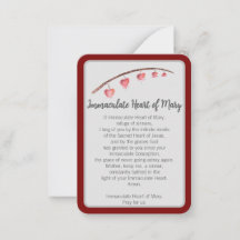 "Jag bad för dig idag" Immaculate Heart Notecard