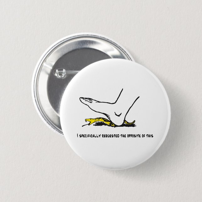 Jag bad motsatt Gadsden flagga parody meme Knapp (Framsida & baksida)