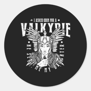 Jag bad om en Valkyrie som skickade mig min dotter Runt Klistermärke