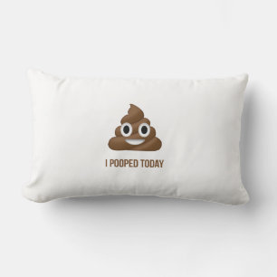 Jag bajsade idag bajs-emoji  lumbarkudde