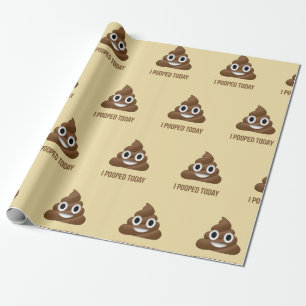 Jag bajsade idag bajs-emoji presentpapper