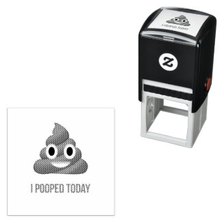 Jag bajsade idag bajs-emoji självfärgande stämpel