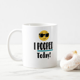 Jag bajsade idag  Emoji Roligt Sarkastiskt Kaffemugg