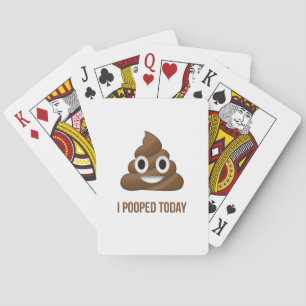 Jag bajsade idag Leende Emoji Casinokort