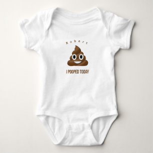 Jag bajsade idag Rolig Bajs Emoji Personlig T Shirt