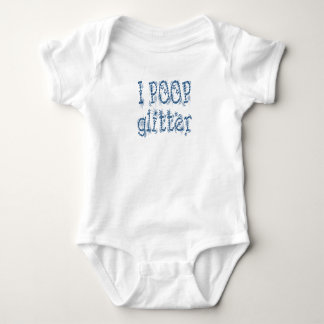 Jag bajsar glitterblå t shirt