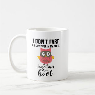 Jag bajsar inte, bara viskar som en uggla - rolig kaffemugg