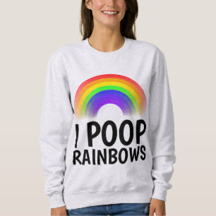 Jag bajsar REGNBÅGAR Roliga T-shirts
