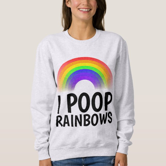 Jag bajsar REGNBÅGAR Roliga T-shirts (Framsida)