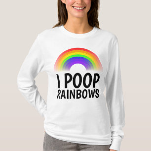 Jag bajsar REGNBÅGAR Roliga T-shirts
