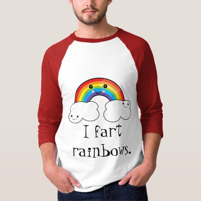 Jag bajsar regnbågar t shirt (Framsida)