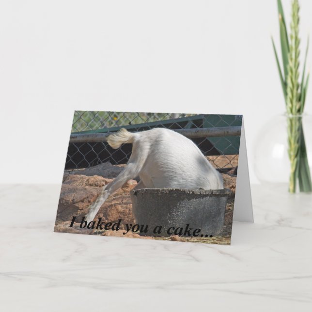 Jag bakade dig en tårta…, Födelsedagkort Kort (Framsida)