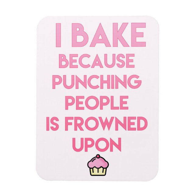 Jag bakar! Funny Baking Quote Magnet (Vertikal)