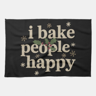 Jag bakar människor glada Cupcake & Cookie Baklag Kökshandduk