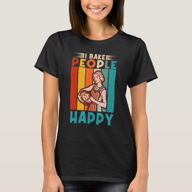 Jag Bake People Cake Baker T Shirt (Framsida)