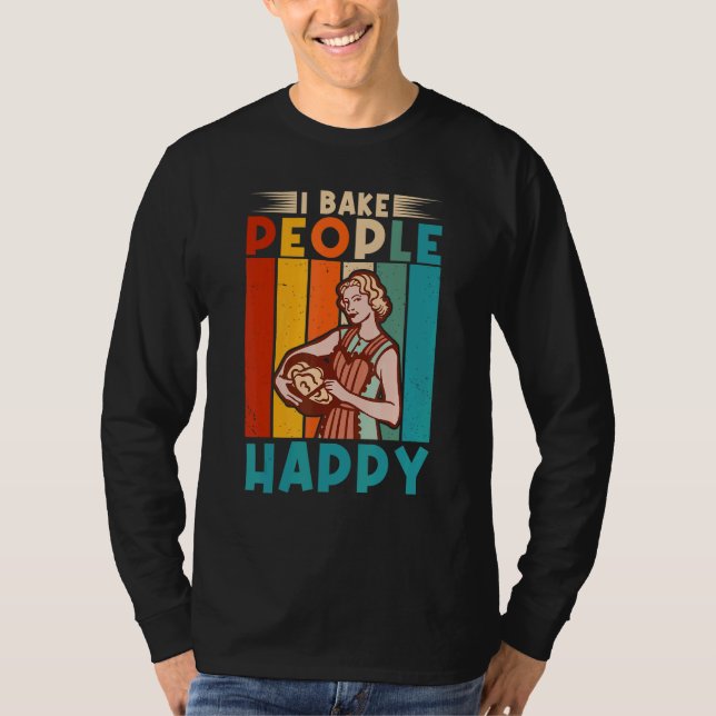 Jag Bake People Cake Baker T Shirt (Framsida)