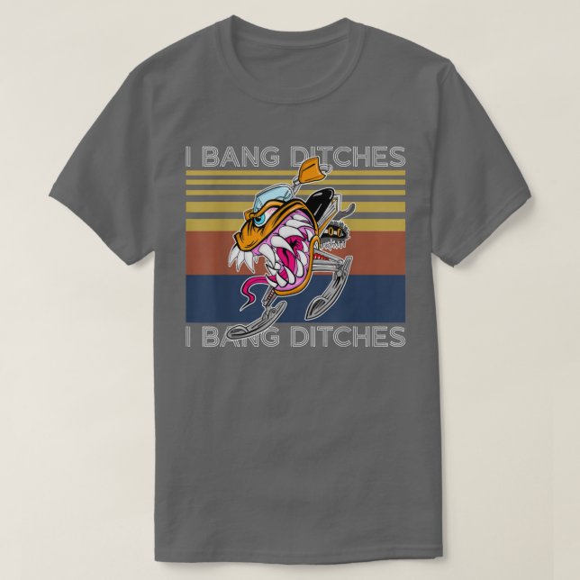 Jag Bang Ditches snowmobile roars över diken T Shirt (Design framsida)