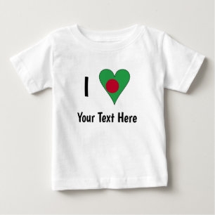 Jag (Bangladesh Hjärtflagga Kärlek) Personlig T Shirt