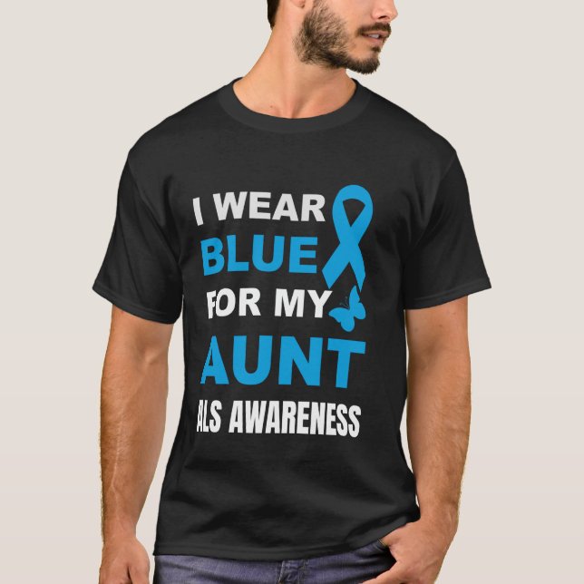 JAG BÄR BLÅ FÖR MIN MOSTERS ALS KAMPANJ T SHIRT (Framsida)