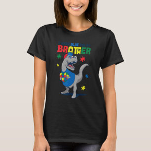 Jag bär blått för min bror Autism Acceptans Trex D T Shirt