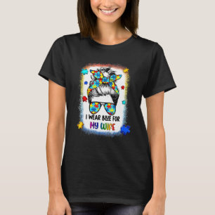 Jag Bär Blått För Min Hustru Autism Rufsigt Knut T Shirt