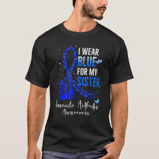Jag bär blått för min syster Juvenil artrit Blått T Shirt