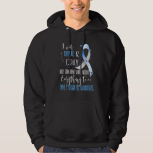 Jag bär blått och grått för typ 1-diabetes medvete hoodie