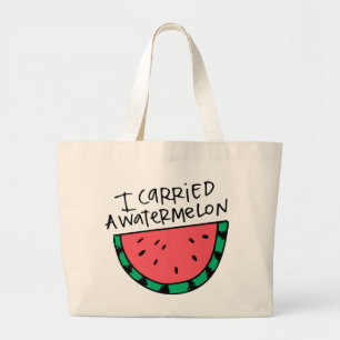 Jag bar en watermelon. jumbo tygkasse